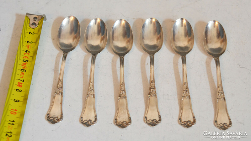 Set of 6 silver baroque spoons (nf13)