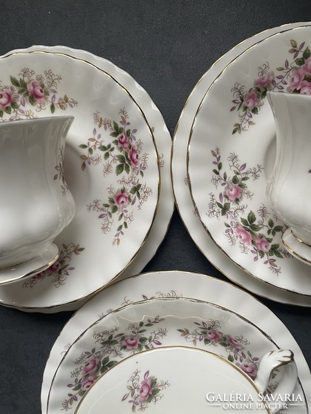 Wonderful royal albert lavender rose English bone china tea breakfast set, trio