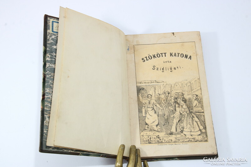 1844 - Szigligeti Ede - Szökött katona. Első kiadás Gyönyörű félbőr kötésben !!