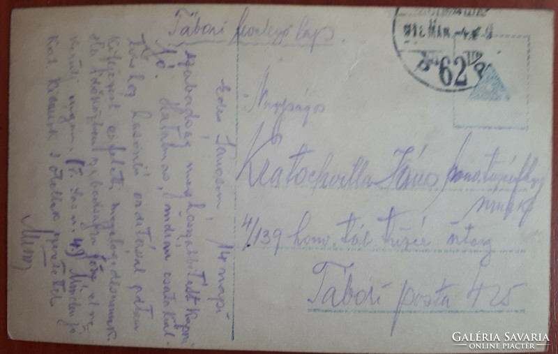 Futott tábori képeslap 1918-ból