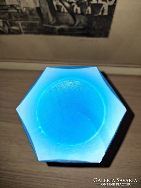 Savmaratott, kétrétegű váza kék