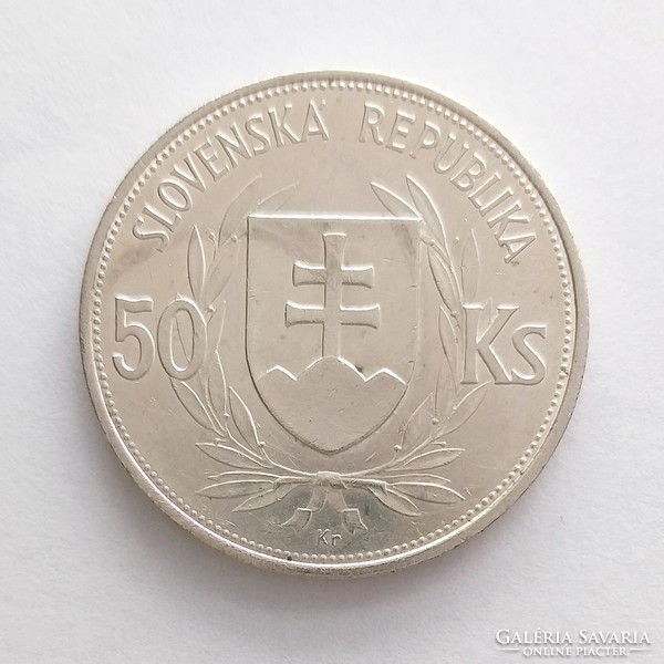 1944 Slovak silver 50 crowns (no: 23/288.)
