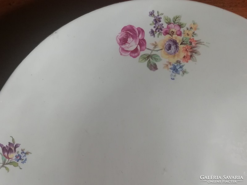Old Zsolnay flower pattern steak plate