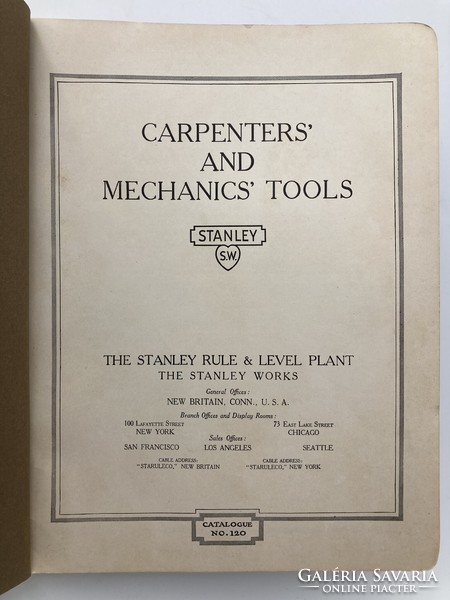 Stanley Tools képes antik szerszám árjegyzék, katalógus 1923-ból - gyűjtői példány