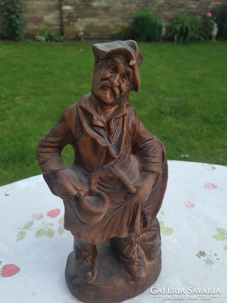 Ceramic sculpture for sale! Hatted shepherd for sale!
