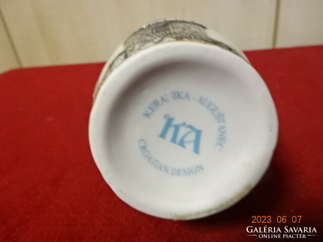 Horváth porcelain jug with a raised pattern. Jokai.