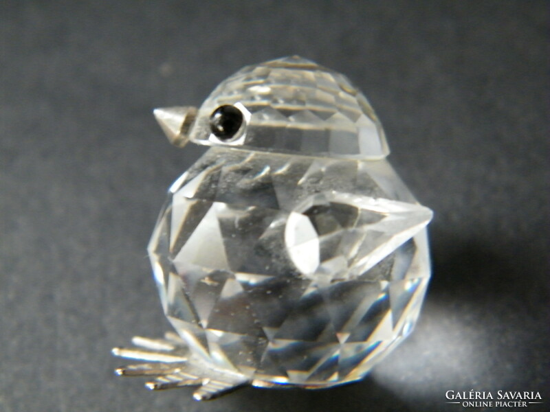 Retro silver crystal swarovski bird figure