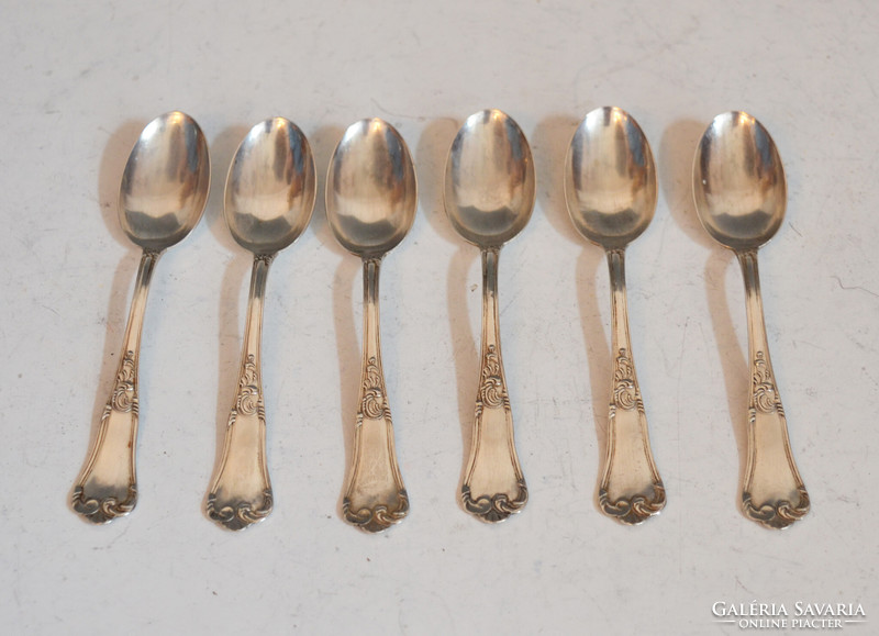 Set of 6 silver baroque spoons (nf13)