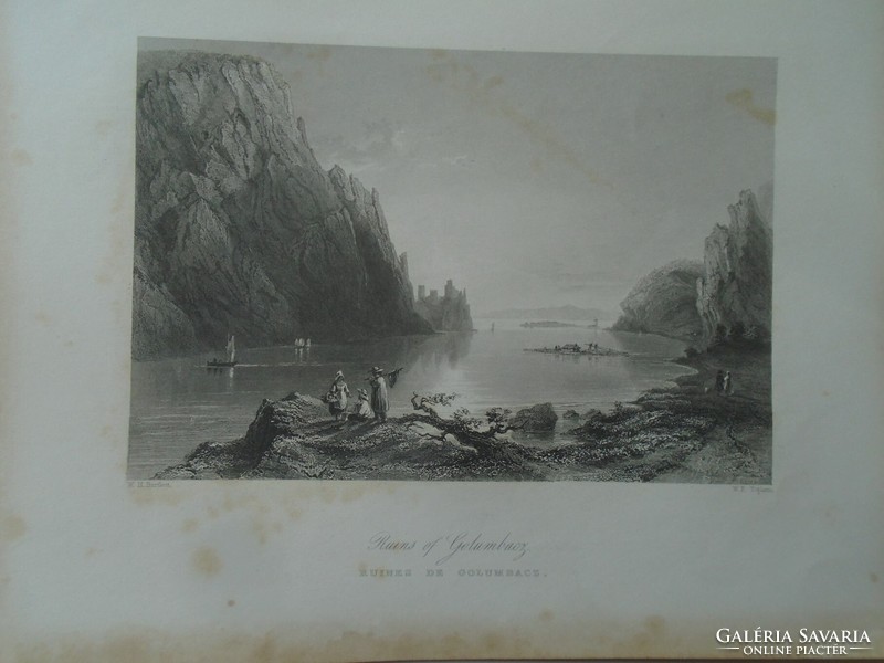 ZA450.6 Galabóc vára  -Alduna  - Duna  - 1842 W.Bartlett  acélmetszet