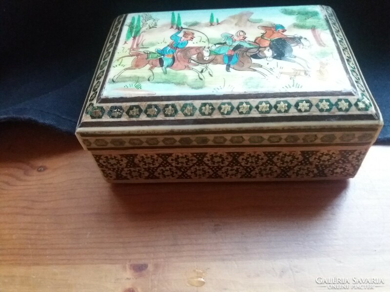 Old carved card box