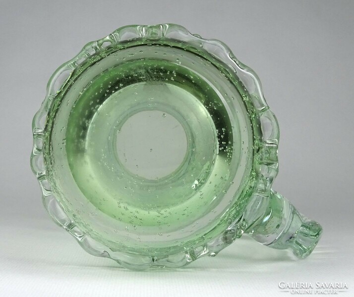 1L787 old large green blown glass jar 20 cm
