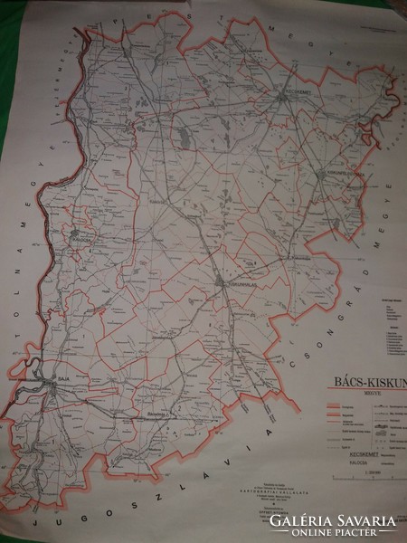 1957. Old police county map after the administrative transformations according to the pictures of Bács-Kiskun