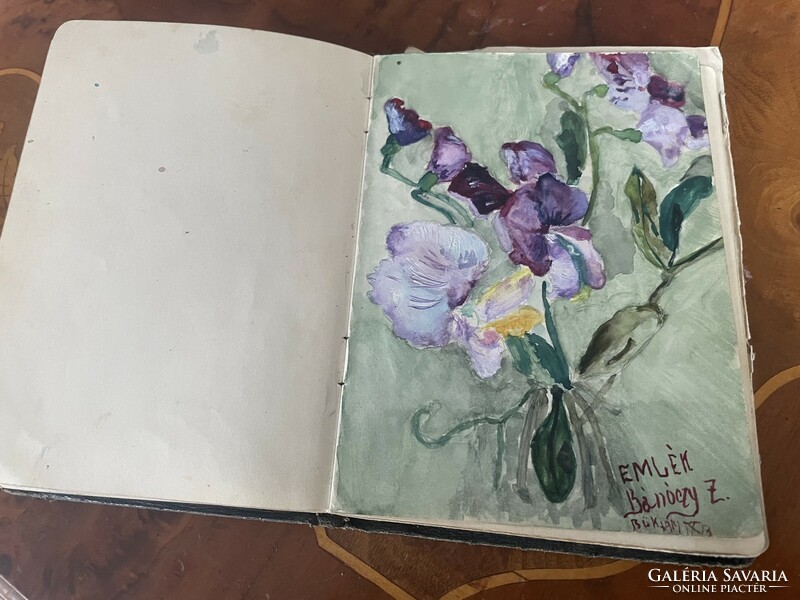 Memory book 1913-1916 with beautiful drawings and thoughts