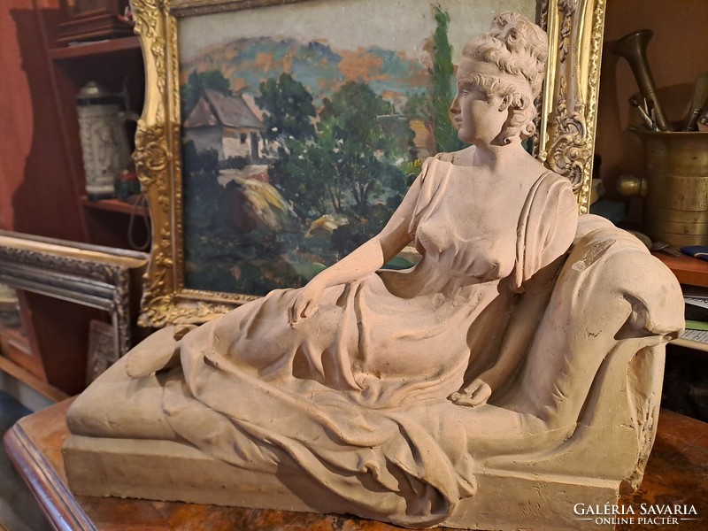 Huge terracotta statue of Madame Recamier