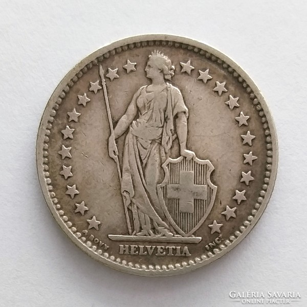 1907 Swiss 2 francs (no: 23/287.)