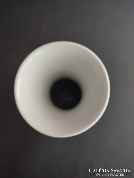 Unterweissbach retro virágos fekete piros porcelán váza - EP