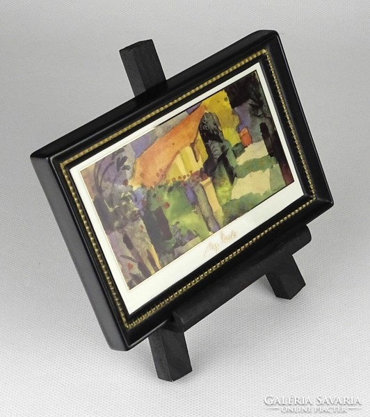 1M576 august macke : haus im garten (goebel porcelain picture)