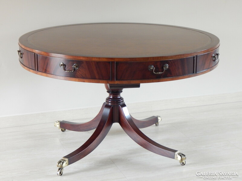 English classicist large dining table for six, 130 cm.
