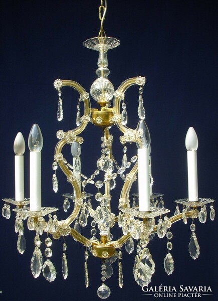 Mária Theresia crystal chandelier with 6 lights