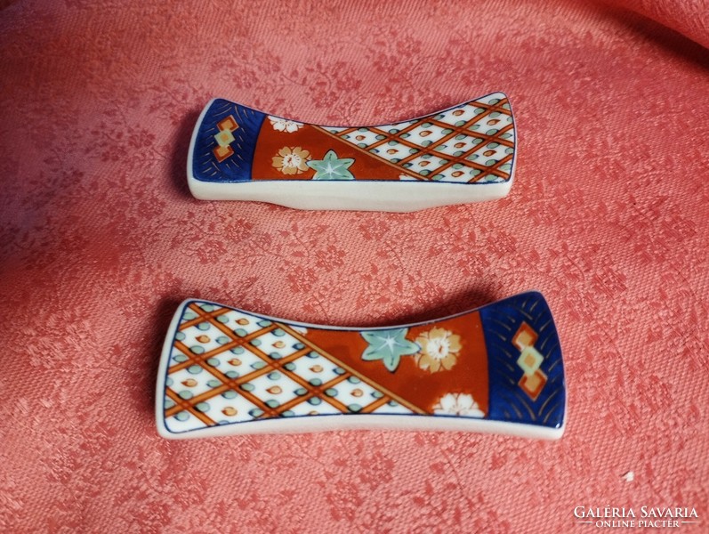 2 pcs. Oriental porcelain knife tray, table accessory