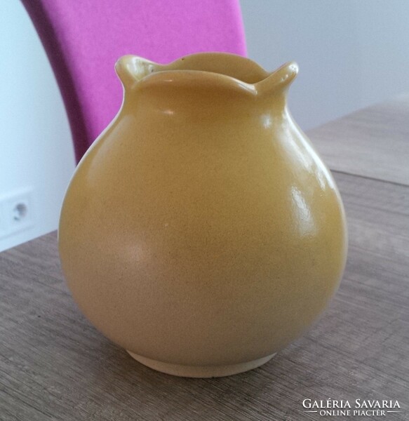 ÚJ! Kézzel festett sárga színátmenetes váza mandala díszítéssel