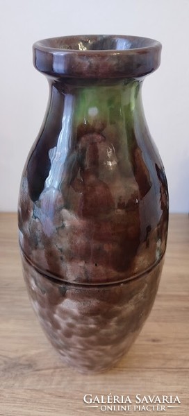 Virágdíszes Fórizsné Sárai Erzsébet kerámia váza