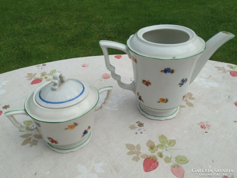 Zsolnay porcelain coffee pot, sugar bowl for sale!