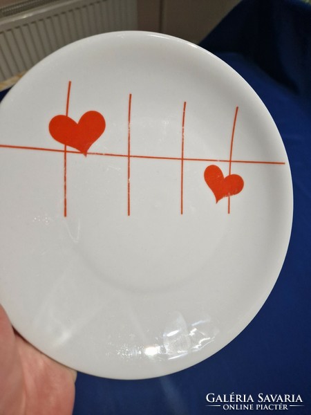 Alföldi porcelain small plate with a heart pattern