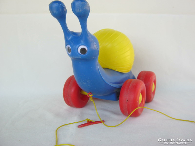 Is it rare? Retro tobacconist plastic pull toy snail