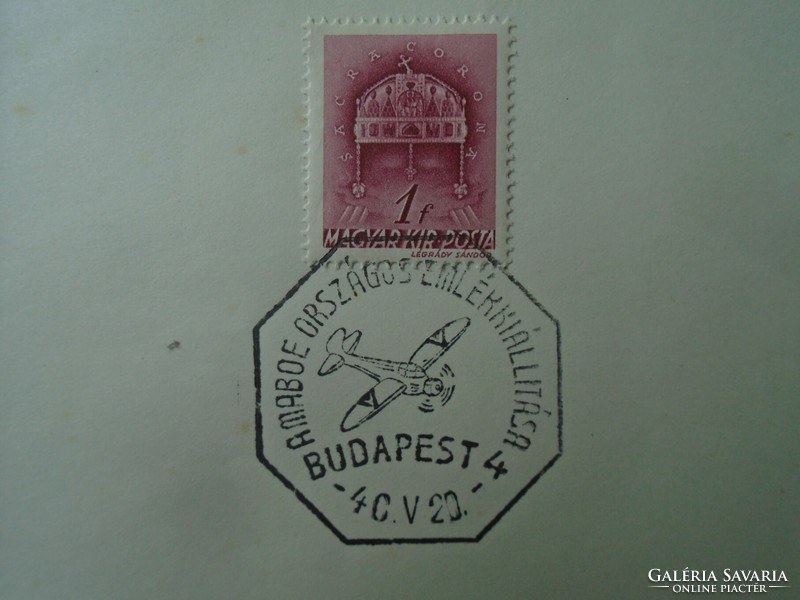 Za451.105 Commemorative stamp - national commemorative exhibition of maboe 1940 Budapest 4
