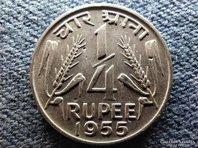 Republic of India (1950-) 1/4 Rupee 1955 (id69477)
