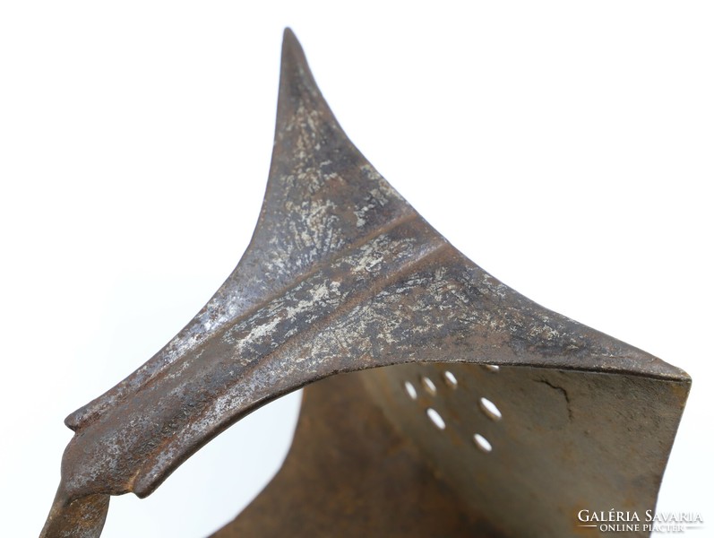 Ottoman-Turkish iron stirrup with silver decoration on the side, approx. 18th century