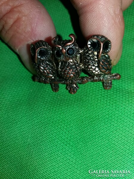 Retro copper ring with owl bird jewelry as shown