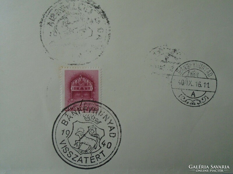 Za451.46 Bánffyhunyad returned commemorative stamp 1940 - Northern Transylvania