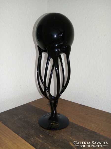 Large glass vase, art deco style