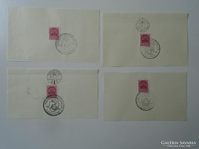 Za451.30 Transylvania returned commemorative stamps 1940- Székelyudvarhely Szilágysomlyó kézdivásárhely maro
