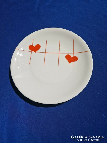 Alföldi porcelain small plate with a heart pattern