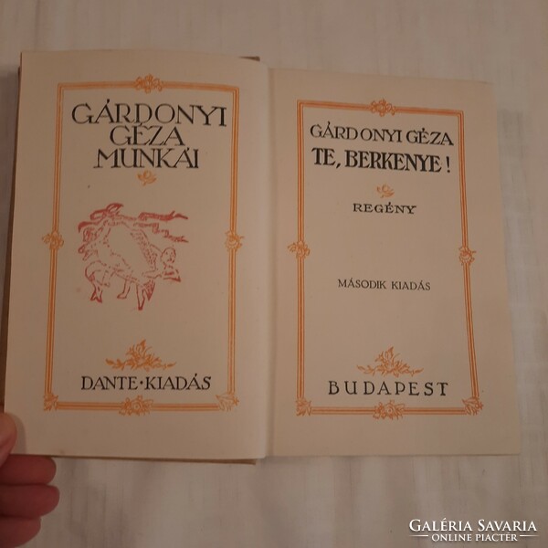Gárdonyi gauze. Te, Berkenye Géza Gérdonyi's works dante edition