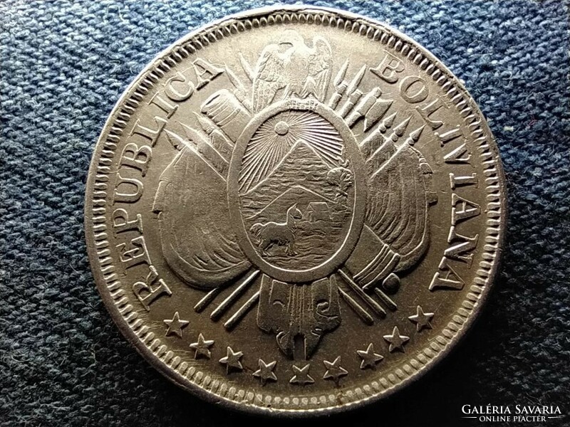 Bolívia Köztársaság (1825-2009) .900 ezüst 50 centavo 1897 PTS CB (id66432)