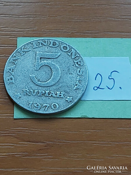 INDONÉZIA 5 RÚPIA 1970 ALU. Királydrongó  25