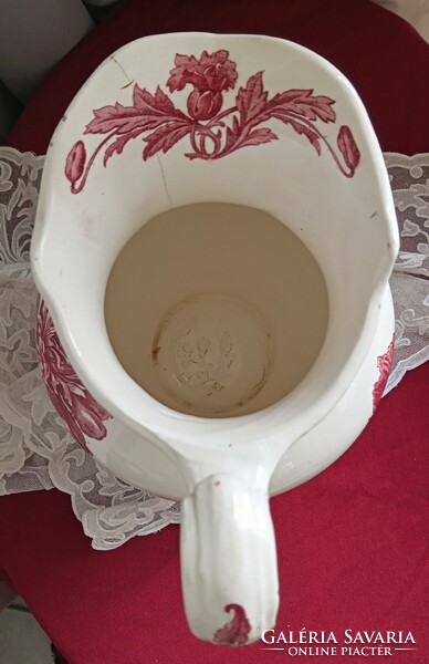 Art Nouveau zsolnay? Large earthenware wash basin 28cm