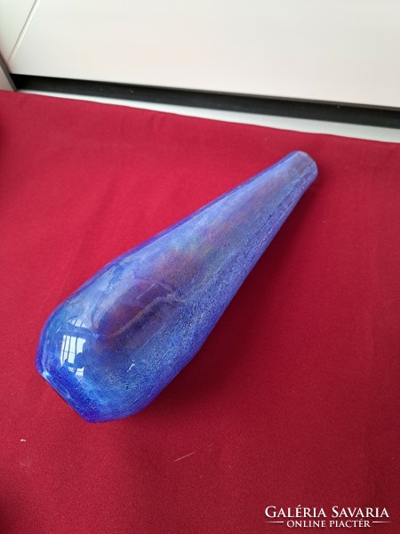 Beautiful blue 23.5 Cm cracked veil glass veil Carcagi berek bath glass vase