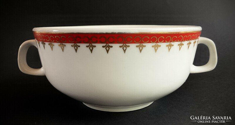 Alföldi display case double-edged soup cup red gold