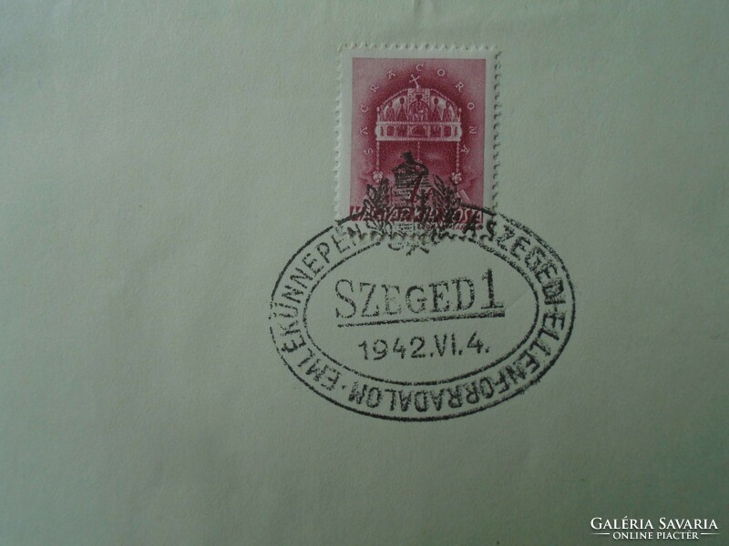 ZA451.76   Emlékbélyegzés -A szegedi ellenforradalom emlékünnepén 1942 Szeged 1