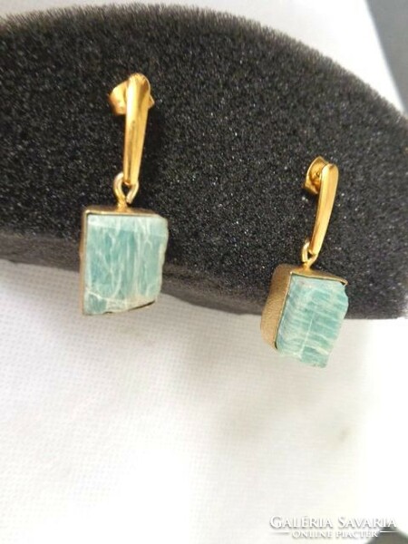 Amazonite raw earrings