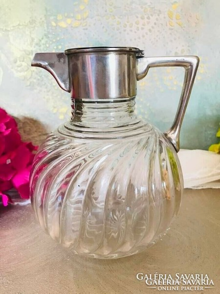 Carafe with silver fittings