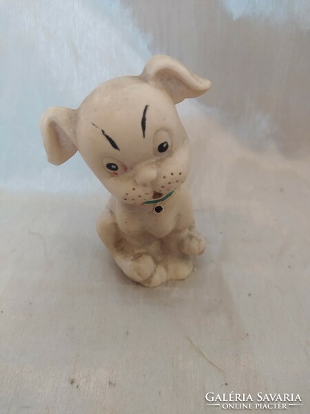 Retro toy-whistling rubber dog