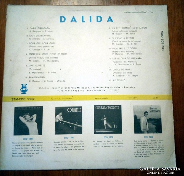 Dalida - Dalida, Electrorecord 1970
