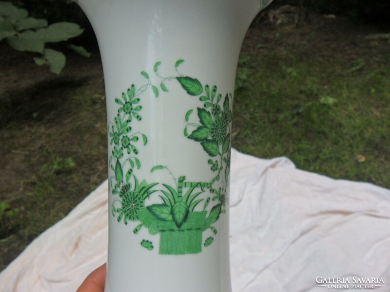 Herendi zöld apponyi mintás  váza