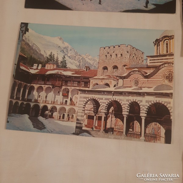 A rilai kolostor  13 darab színes kép + német és bolgár nyelvű ismertető   Szófia 1975